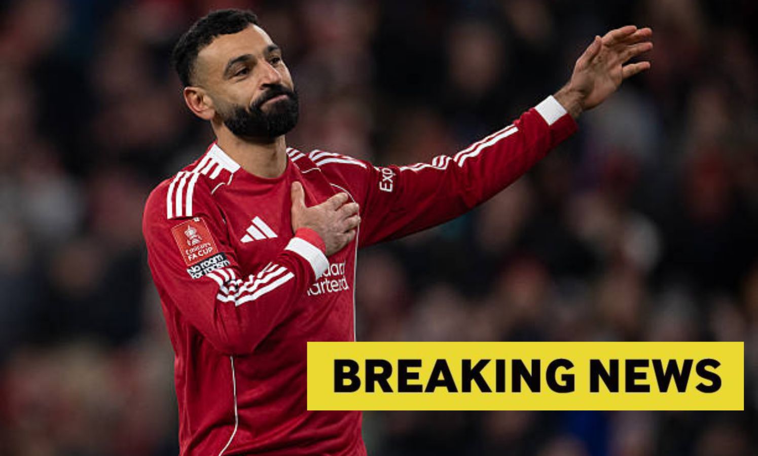 Mohamed Salah celebrating after goal vs Brighton