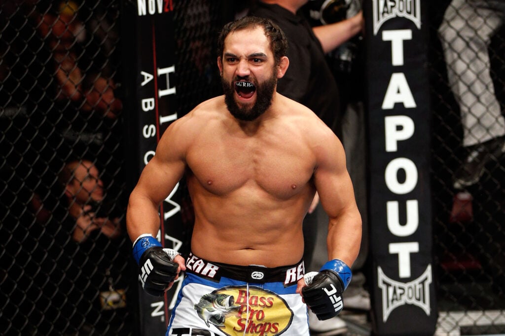 Jony Hendricks celebrates KO of Martin Kampmann at UFC 154