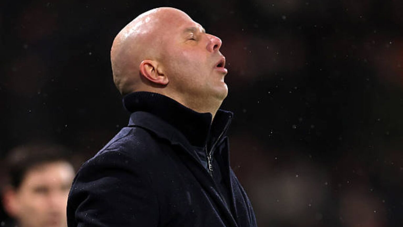 Arne Slot manager / head coach of Liverpool reacts during the Premier League match between Bournemouth and Liverpool at Vitality Stadium.