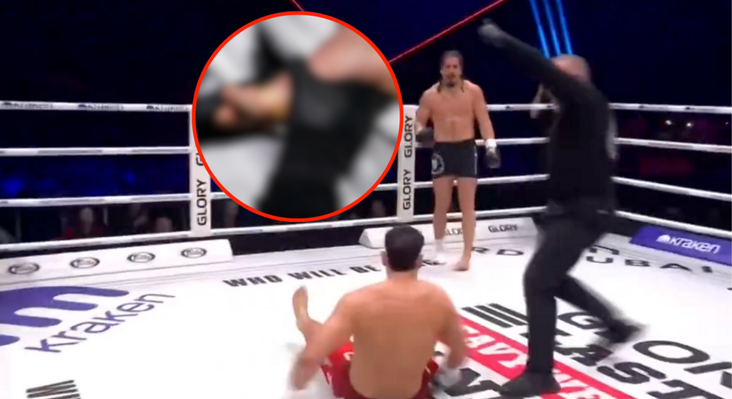 GLORY kickboxer wins two matches in one night after dislocating toe and forcing it back in place