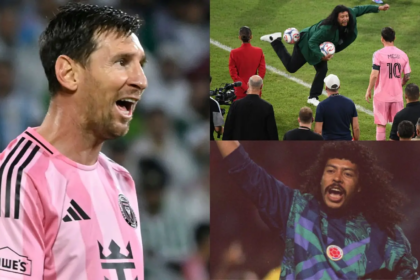 Scorpion kick! Lionel Messi, Colombia legend Rene Higuita recreate iconic move