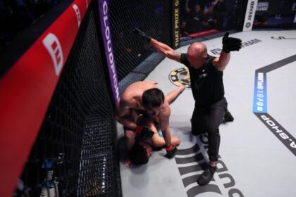 Usman Nurmagomedov chokes Alfie Davies in PFL cage, referee calls off fight