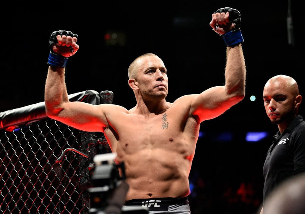 Georges St-Pierre enters the Octagon at UFC 217
