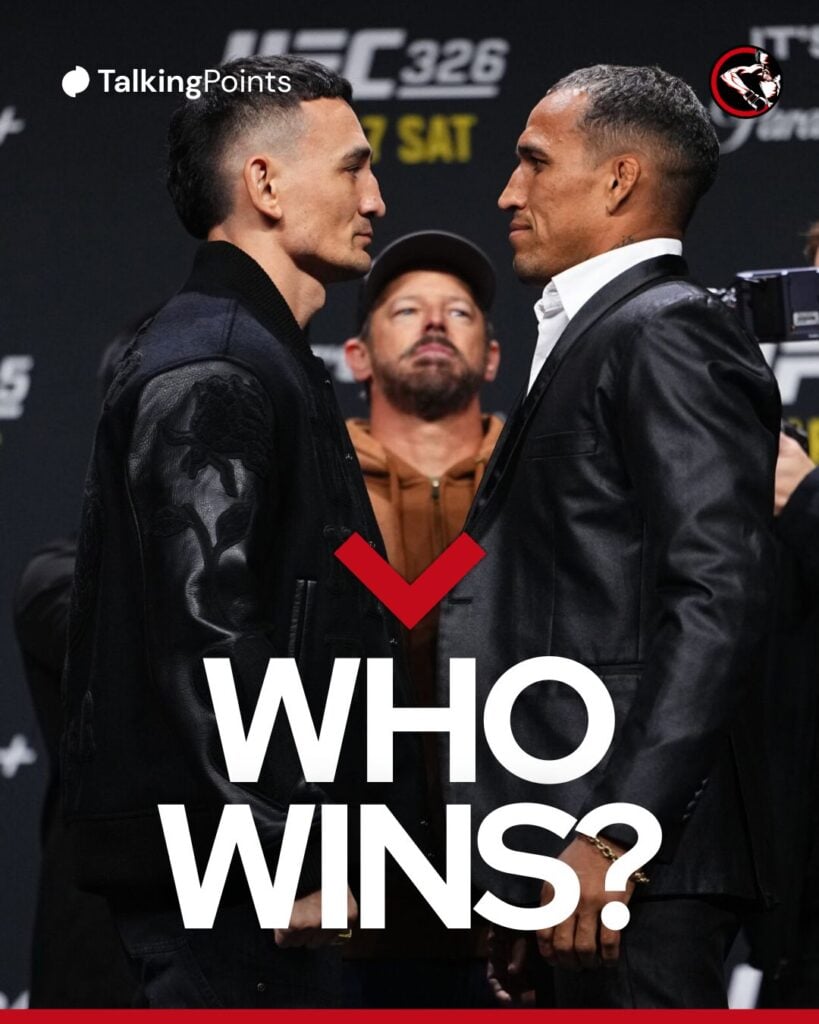 Max Holloway and Charles Oliveira face off before their first fight