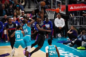 4th ejection: Moussa Diabaté fouls Jaylen Duren, sparking Hornets-Pistons brawl