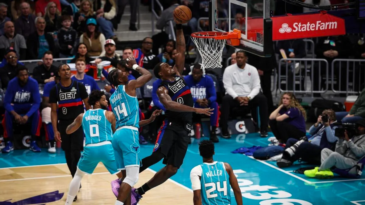 4th ejection: Moussa Diabaté fouls Jaylen Duren, sparking Hornets-Pistons brawl