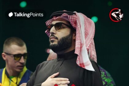 Turki Alarusik in the ring before Oleksandr Usyk vs. Tyson Fury 2