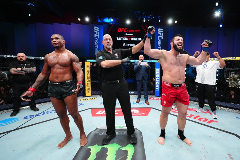 Jailton Almeida and Rizvan Kniev after UFC Vegas 113