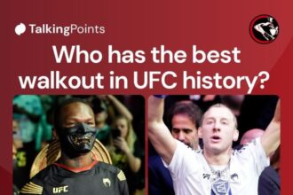 Split images of three UFC stars known for their iconic strikes
