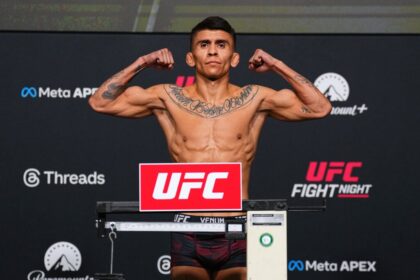 Mario Bautista at the weigh-in for UFC Vegas 113