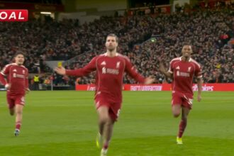 WATCH: Dominik Szoboszlai takes an outrageous 30-yard free-kick against Man City in goal of the season candidate