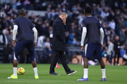 Tottenham boss Igor Tudor looking dejected after defeat to Arsenal