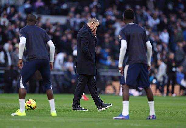 Tottenham boss Igor Tudor looking dejected after defeat to Arsenal