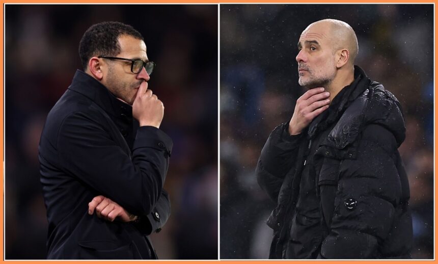 Liam Rosenior and Pep Guardiola