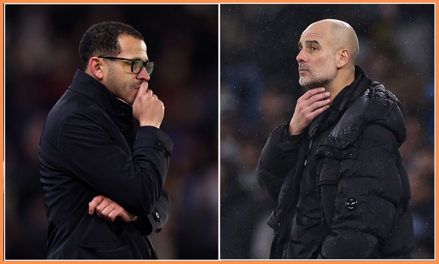 Liam Rosenior and Pep Guardiola