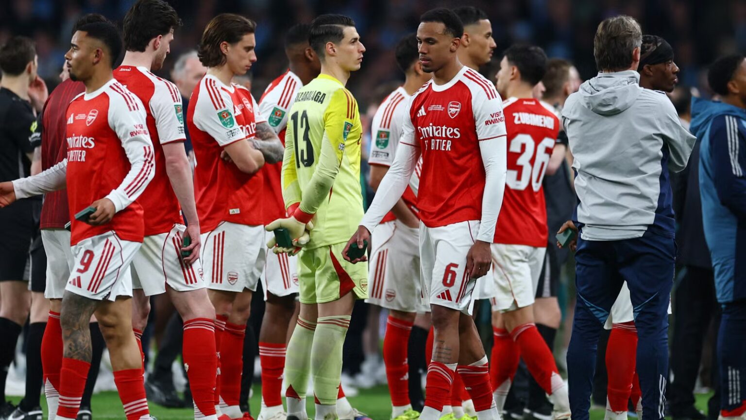 Arsenal deal with another injury blow to William Saliba after Carabao Cup final