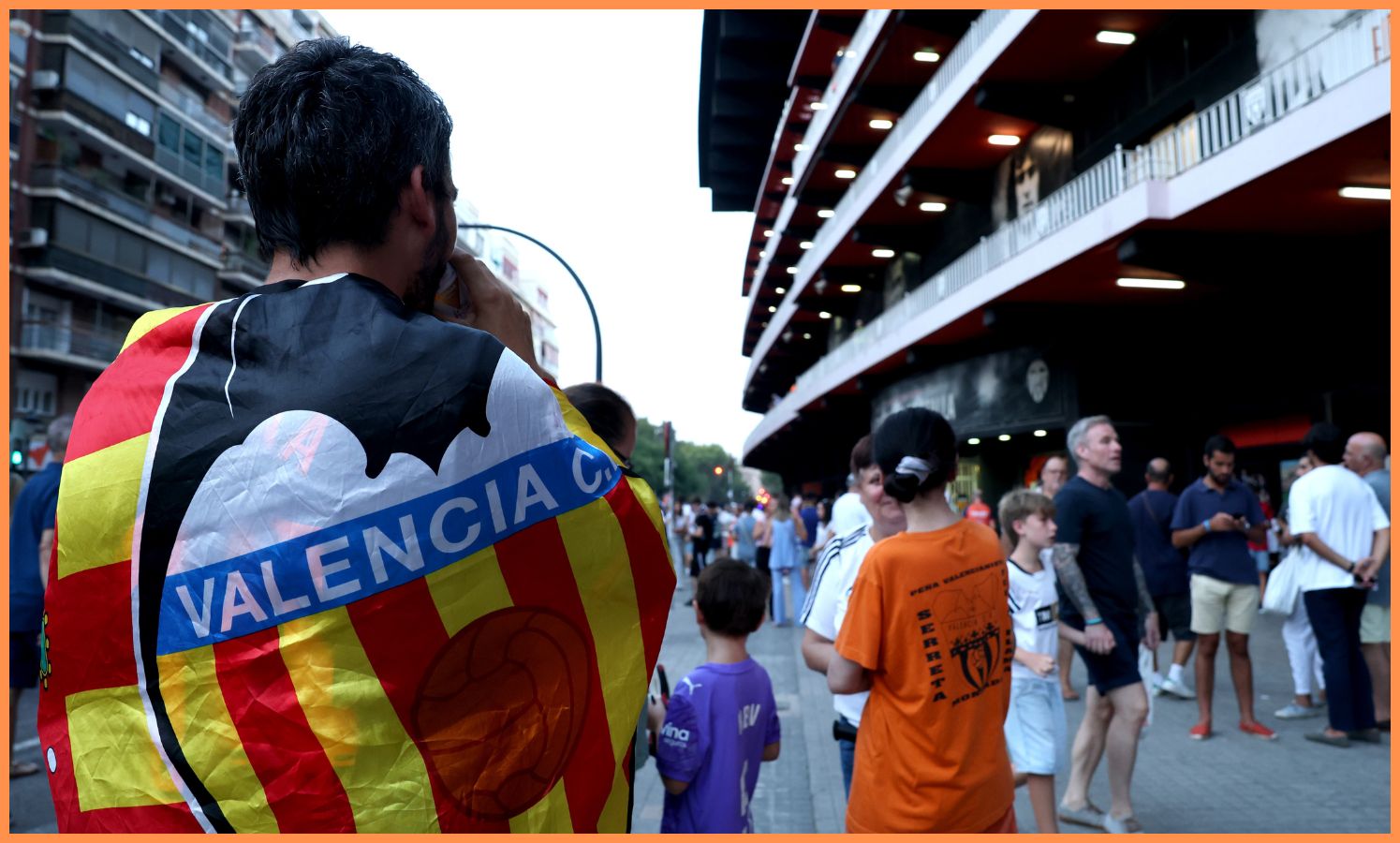 Valencia fans outside stadium