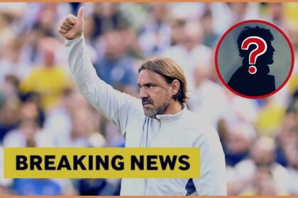 Daniel Farke with overlay of mystery player