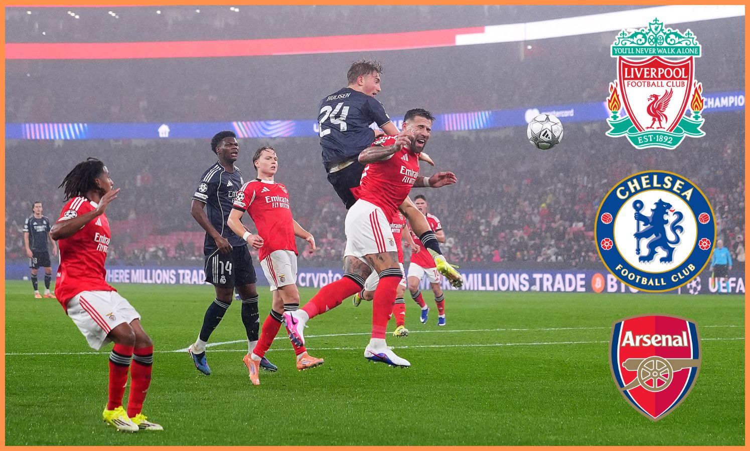 Dean Huijsen in action for Real Madrid against Benfica