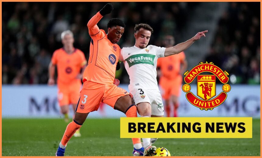 Alejandro Balde in action for Barcelona against Elche