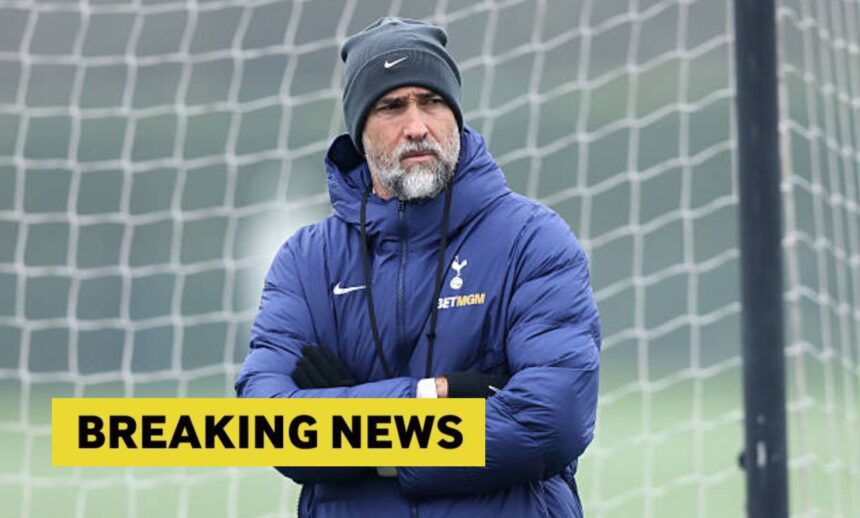 Igor Tudor with overlay of breaking news