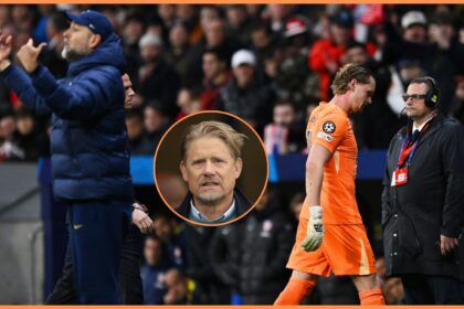 Antonin Kinsky is subbed off for Tottenham