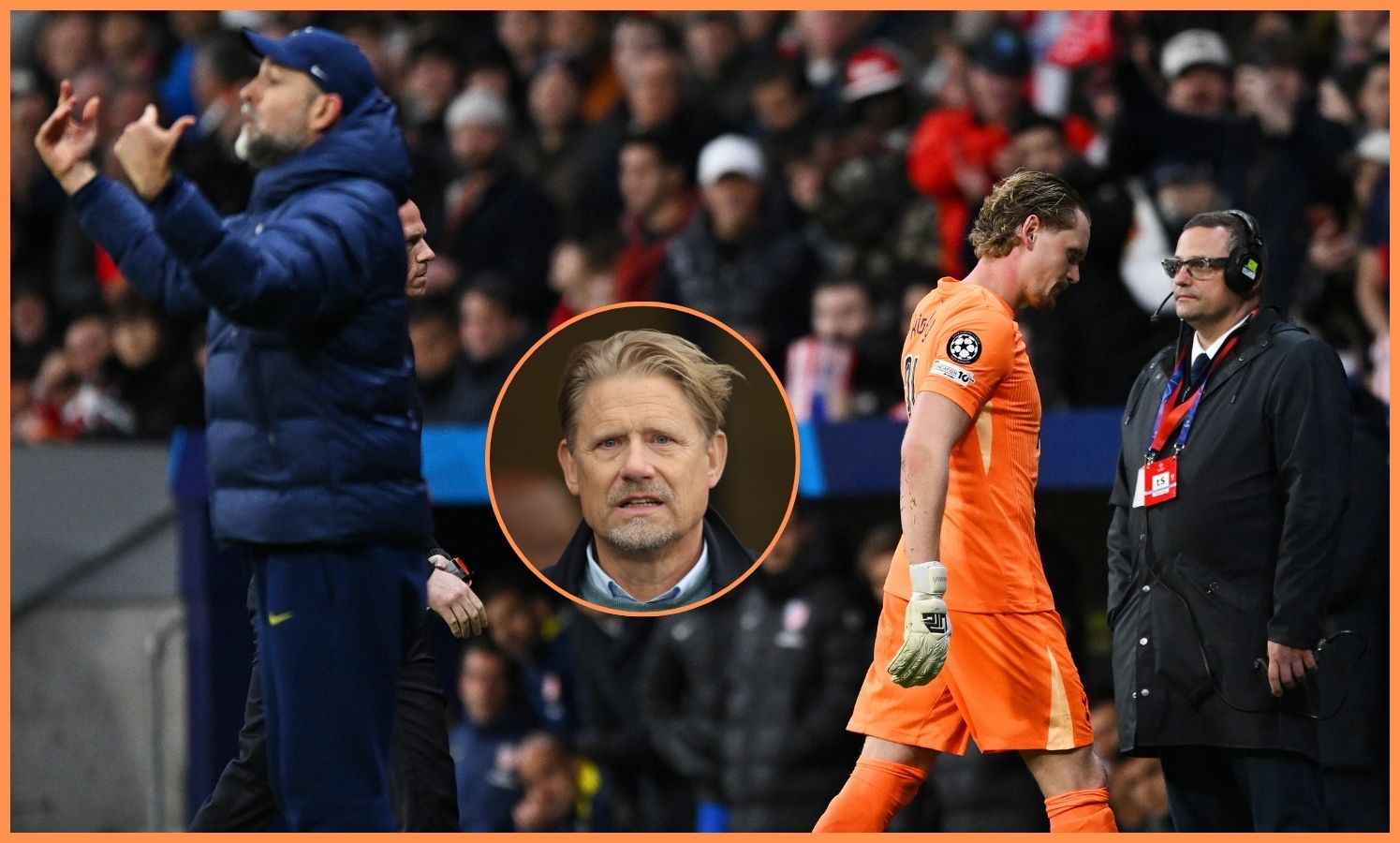 Antonin Kinsky is subbed off for Tottenham