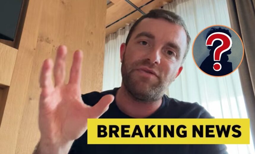 Fabrizio Romano with overlay of mystery man