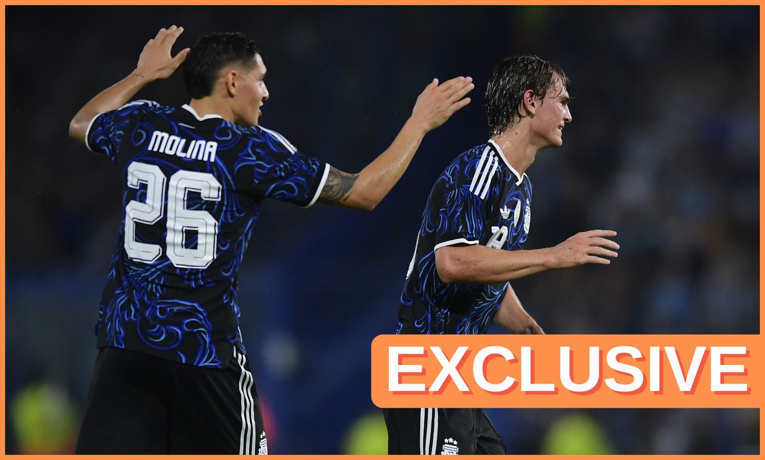 Nico Paz in action for Argentina