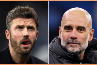 Michael Carrick and Pep Guardiola