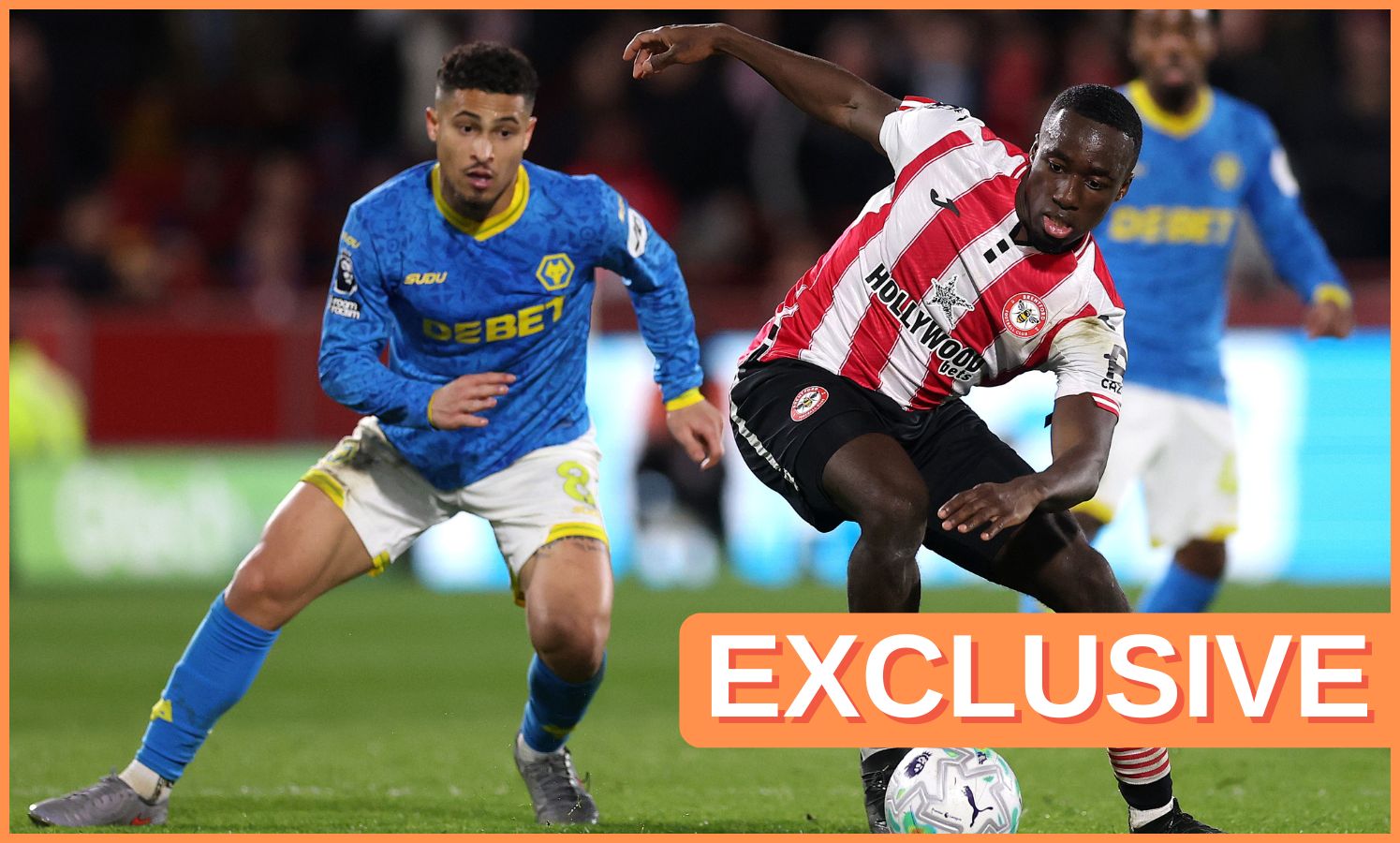 Joao Gomes in action for Wolves