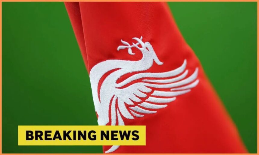 Liverpool flag with breaking news