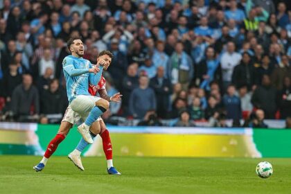 Ben White tackles Rayan Cherki