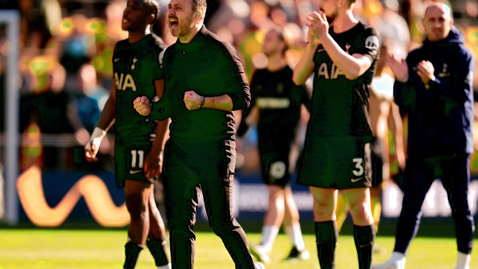 Alasdair Gold gets blown away during Tottenham star's match against Wolves on 9/10
