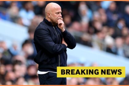 Arne Slot looks on, and