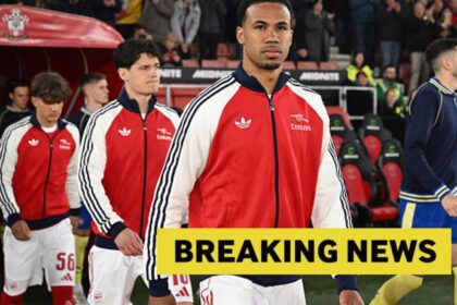 Gabriel Magalhaes in action for Arsenal