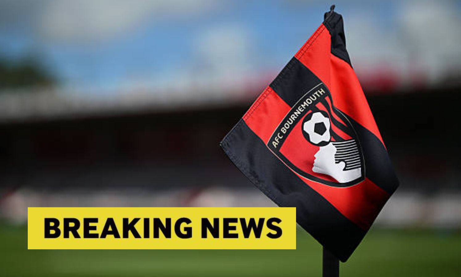 Bournemouth flag with breaking news overlay