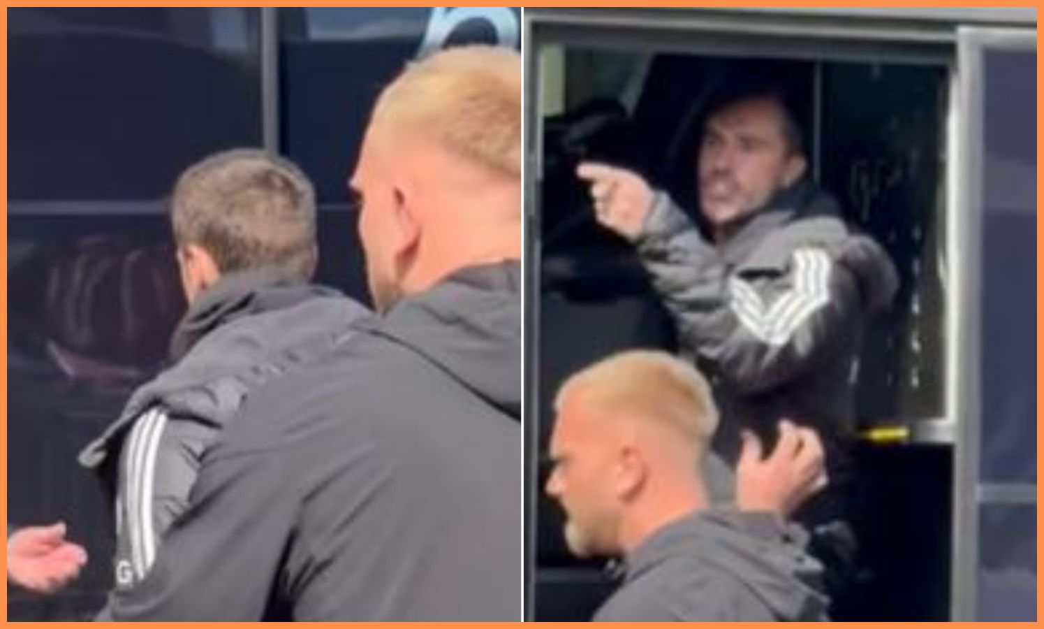 Harry Winks in an exchange with a Leicester City fan