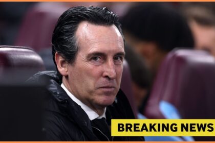 Aston Villa manager Unai Emery looks on during the win vs Lille