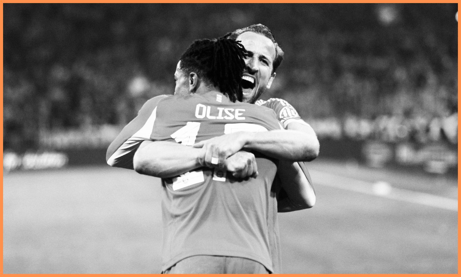 Michael Olise and Harry Kane of Bayern Munich