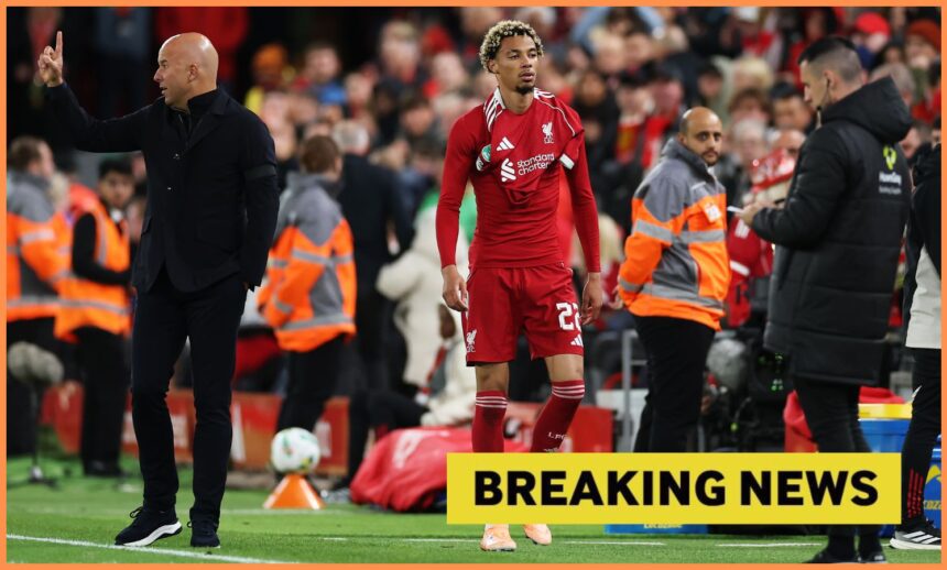 Hugo Ekitike leaves the pitch after being sent off