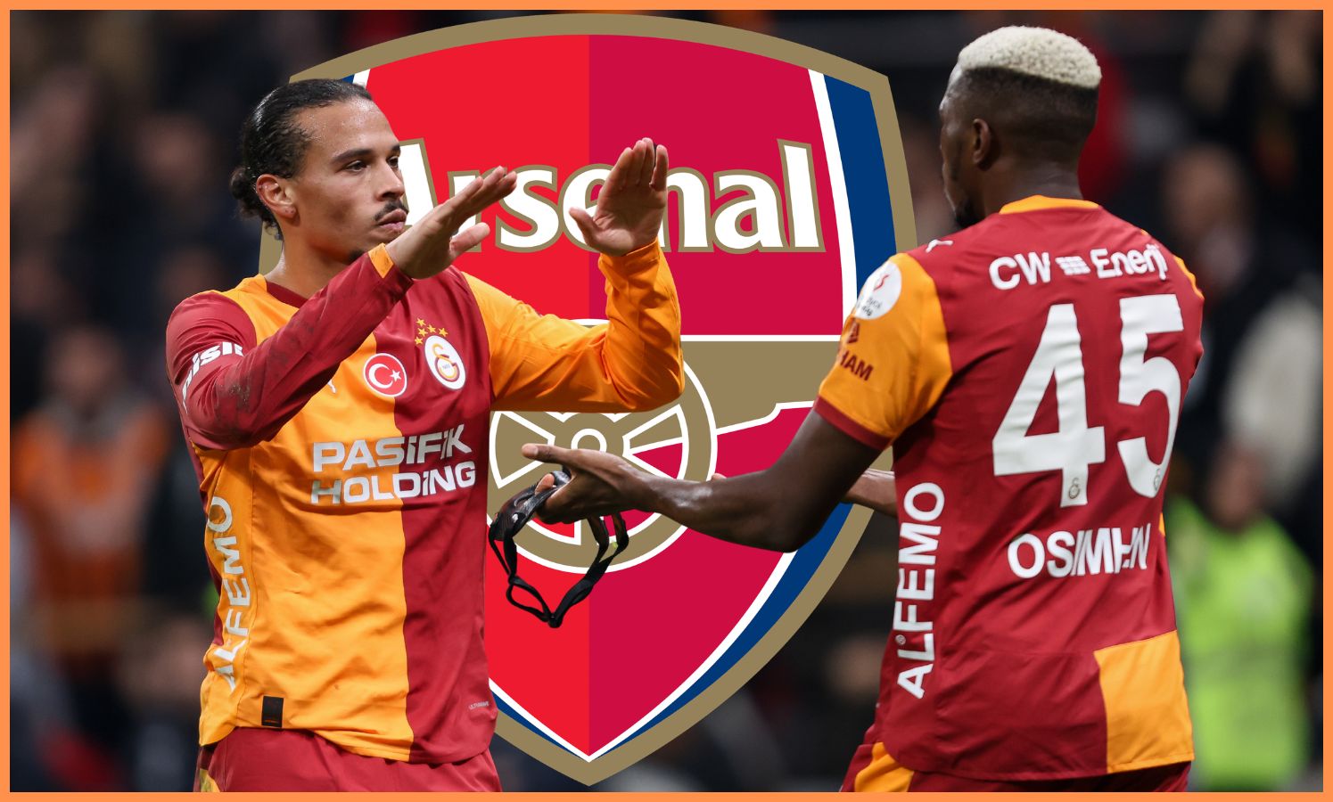 Victor Osimhen with Leroy Sane