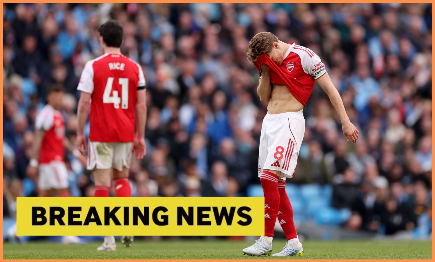 Martin Odegaard reacts after Arsenal