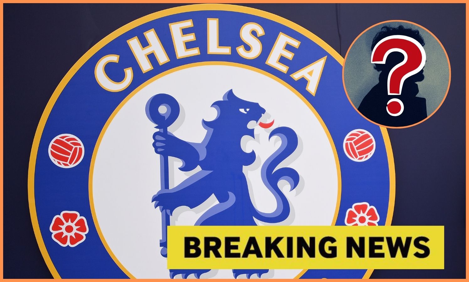 Chelsea logo and breaking news banner