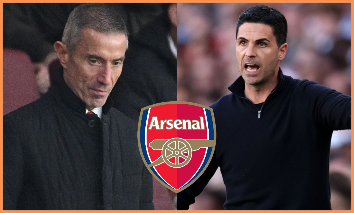 Andrea Berta and Mikel Arteta