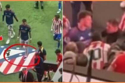 Ben White clashes with Diego Simeone