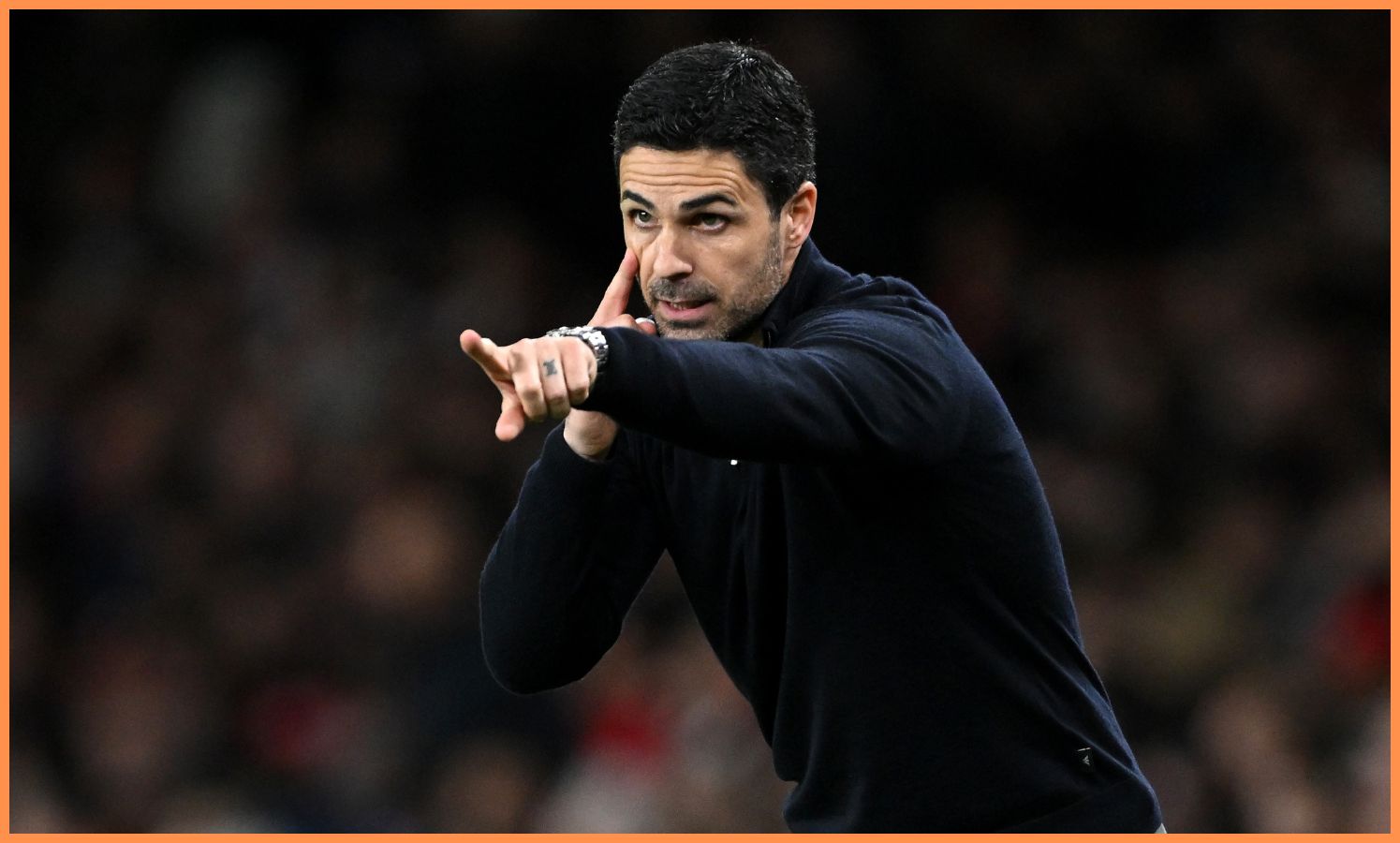 Arsenal manager Mikel Arteta during the game vs Sporting Lisbon