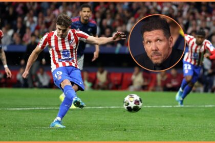 Julian Alvarez and Diego Simeone