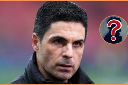 Arsenal manager Mikel Arteta looks on