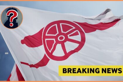Arsenal logo on flag at the Emirates Stadium